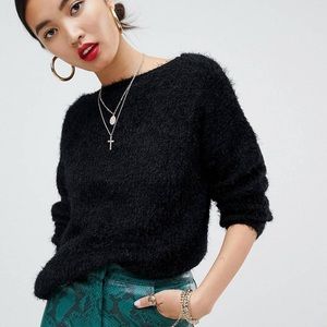 Na-kd fluffy low back sweater